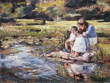 A orillas del estanque 60 x 80