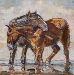 Dos Caballos 50cm x 50cm