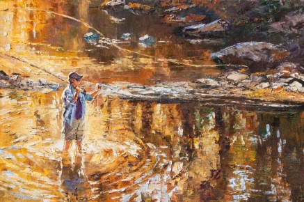 En aguas doradas 40cm x 60cm