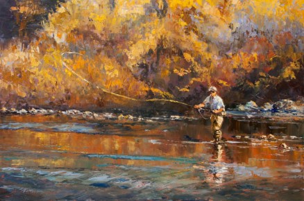 Pescador en otoño 40cm x 60cm
