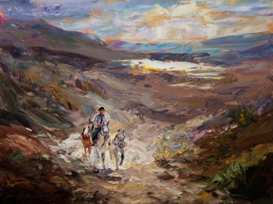 Un jinete 60cm x 80cm