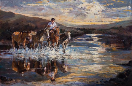 Volviendo al atardecer 80 x 120