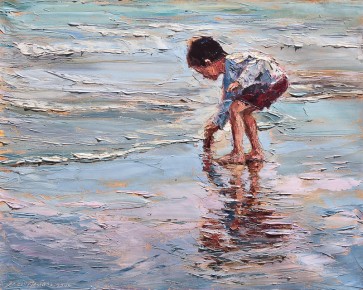 En la playa 40 x 50
