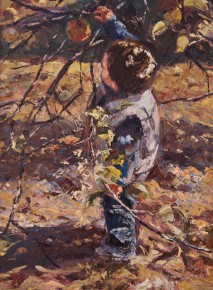 Jugando en el manzano 40cm x 30cm