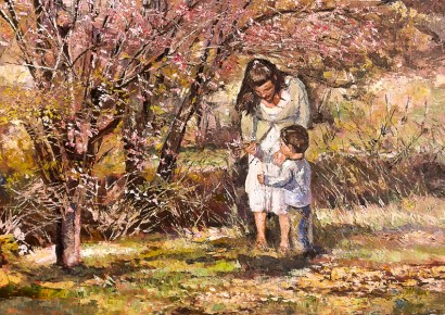 Paseo entre los cerezos 50cm x 70cm
